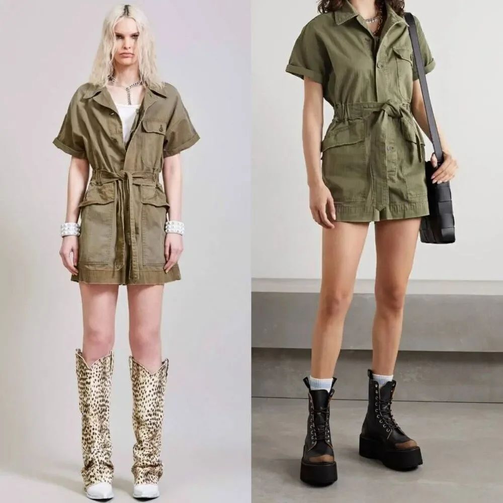 R13 Surplus Romper - Olive XS $1096